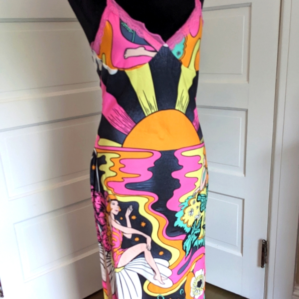 Funky retro fairy bodycon cotton lightweight lingerie dress